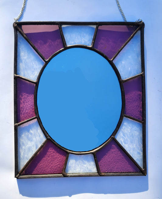 Pink Sunburst Mirror