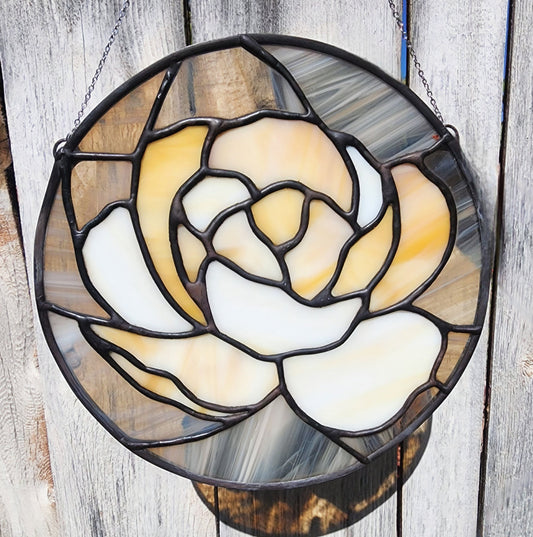 Yellow Peony Suncatcher