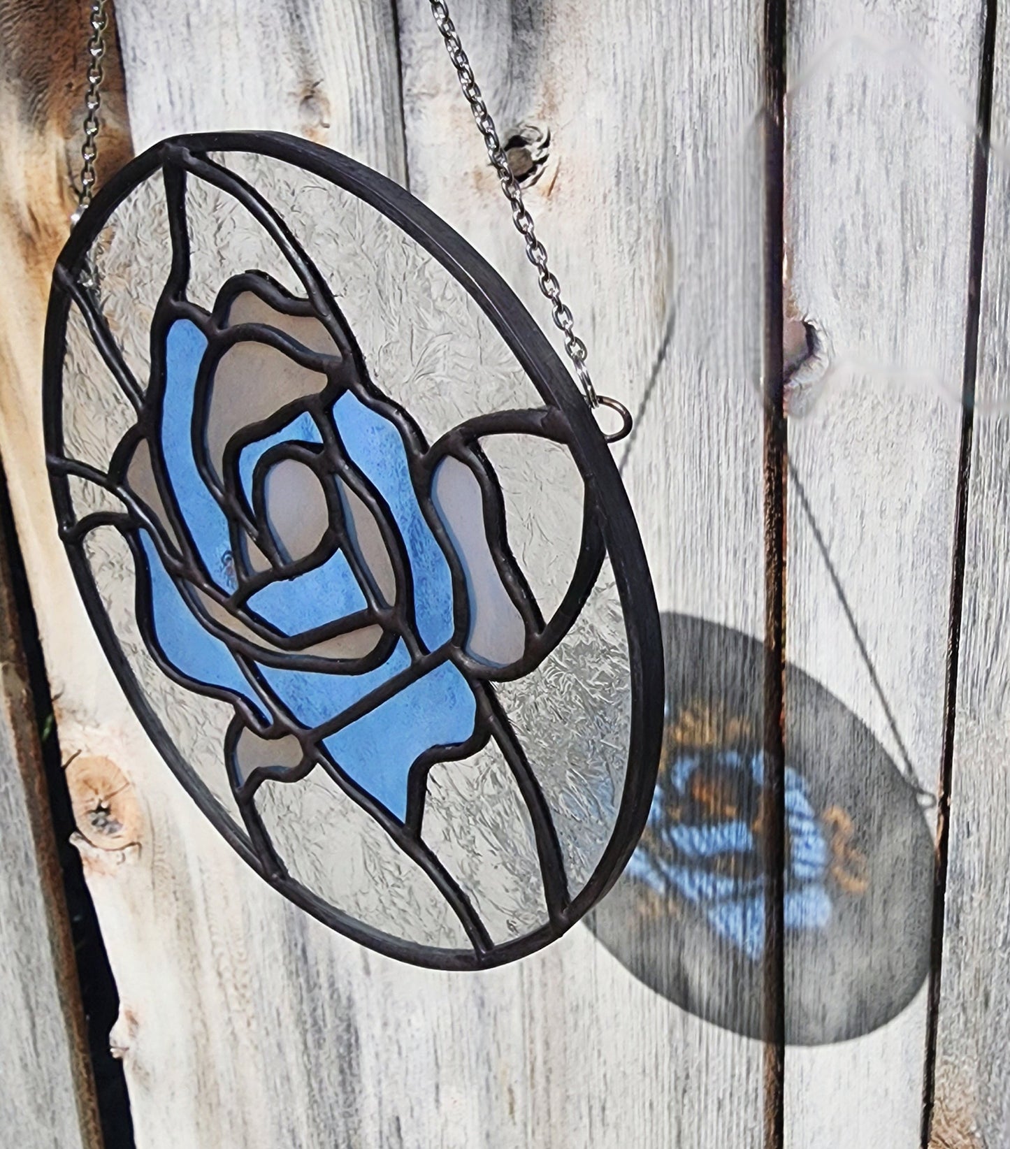 Blue Rose Suncatcher