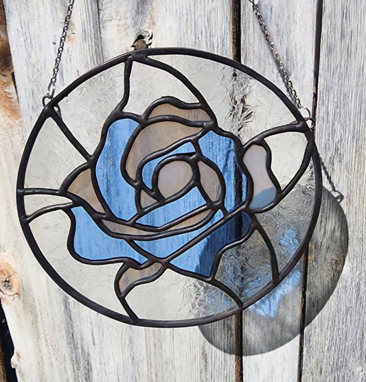 Blue Rose Suncatcher