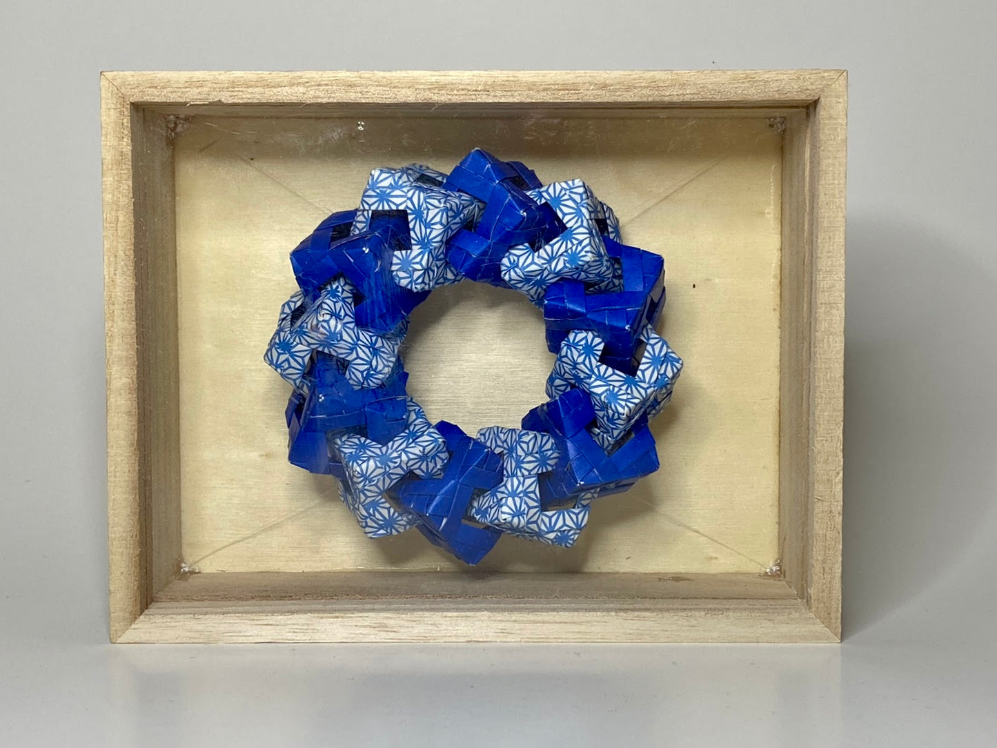 Blue Cube Ring in Shadow Box