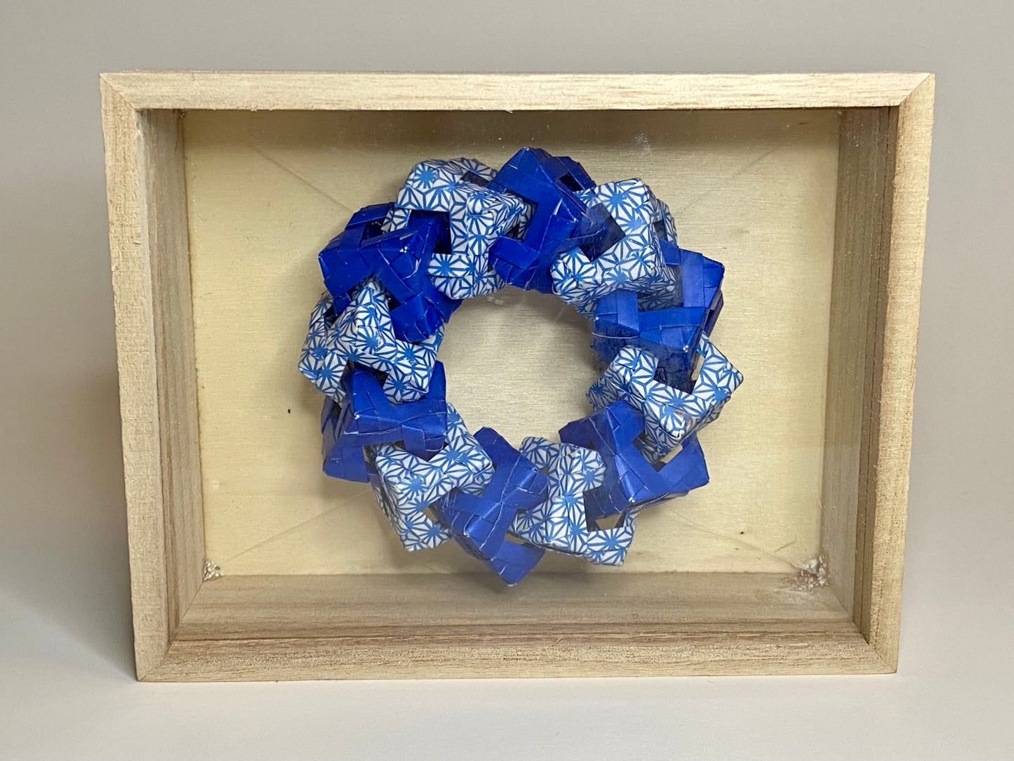 Blue Cube Ring in Shadow Box