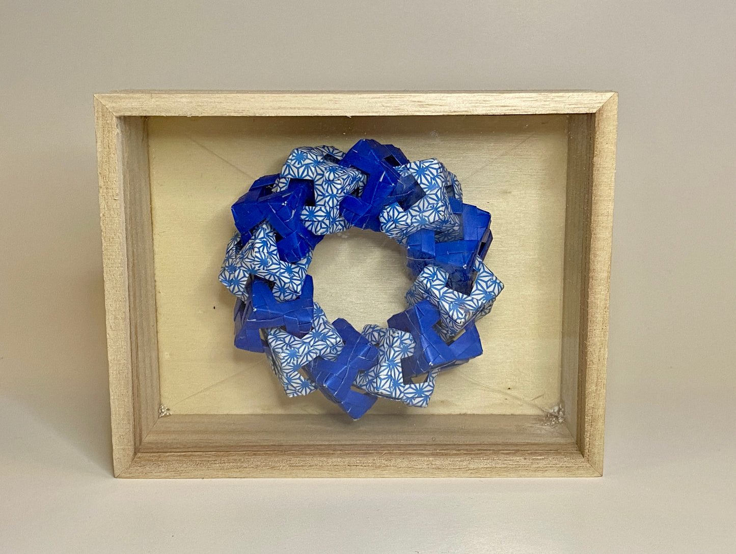 Blue Cube Ring in Shadow Box