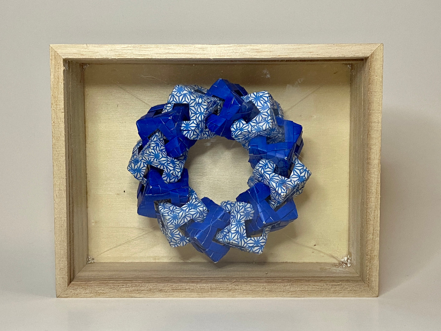 Blue Cube Ring in Shadow Box