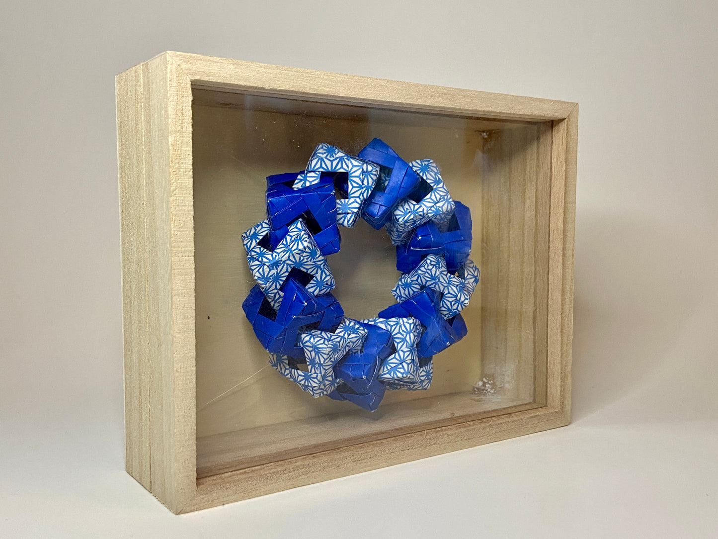 Blue Cube Ring in Shadow Box