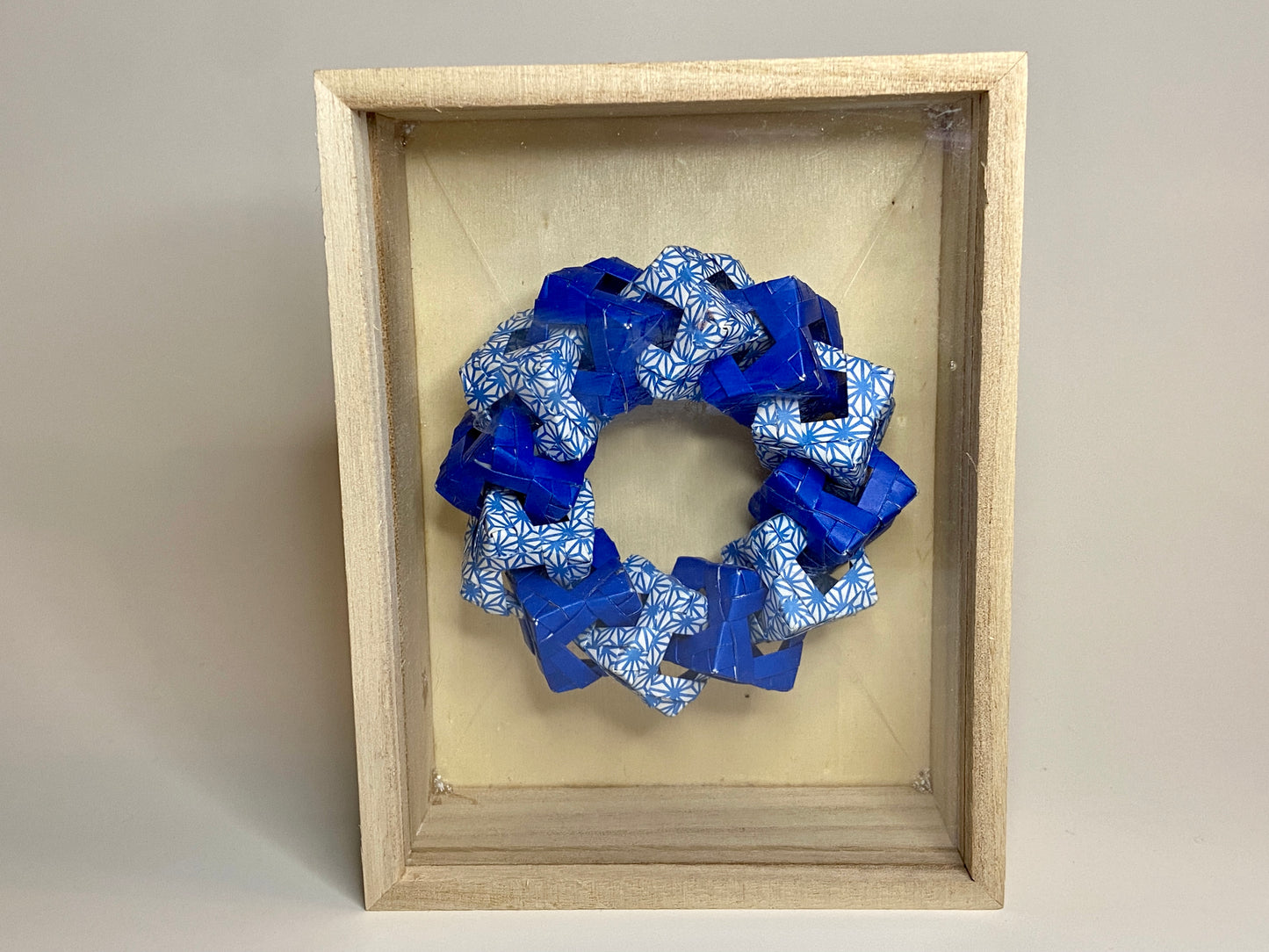 Blue Cube Ring in Shadow Box