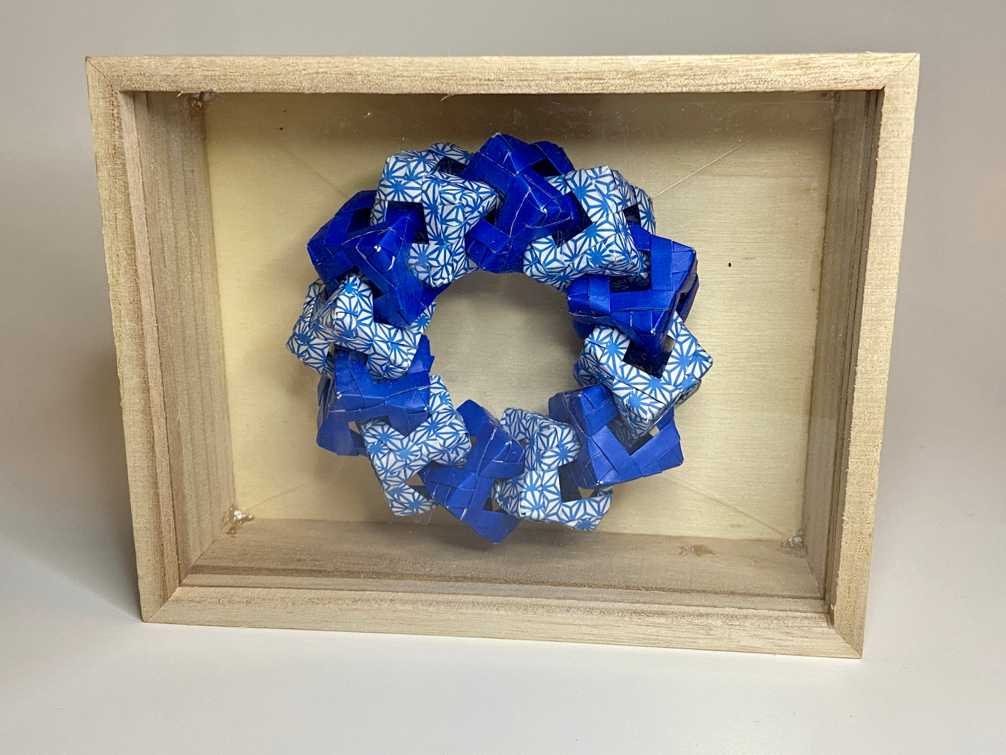 Blue Cube Ring in Shadow Box