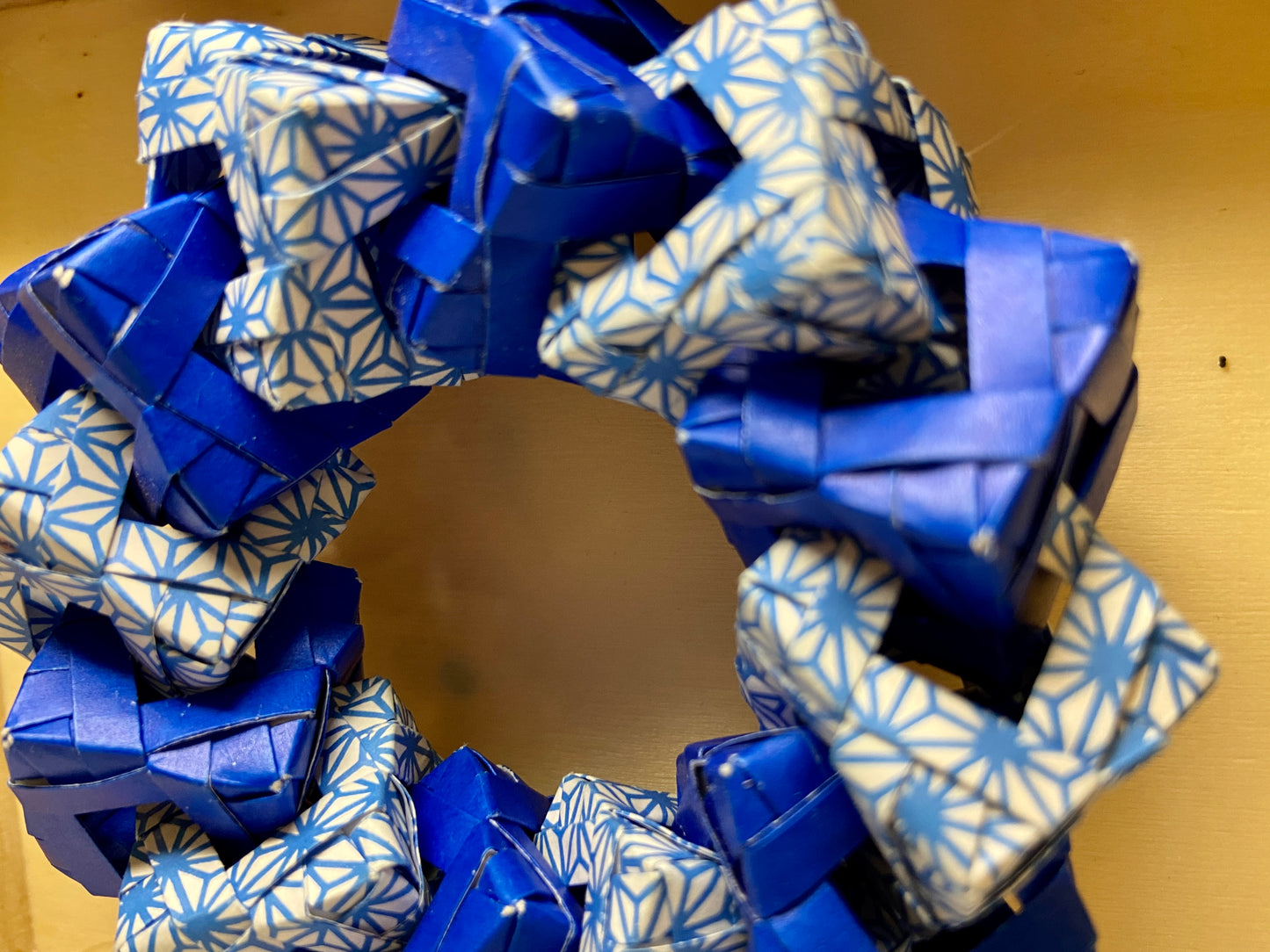 Blue Cube Ring in Shadow Box