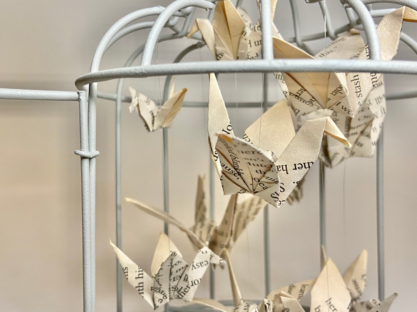 Book Pages Paper Cranes