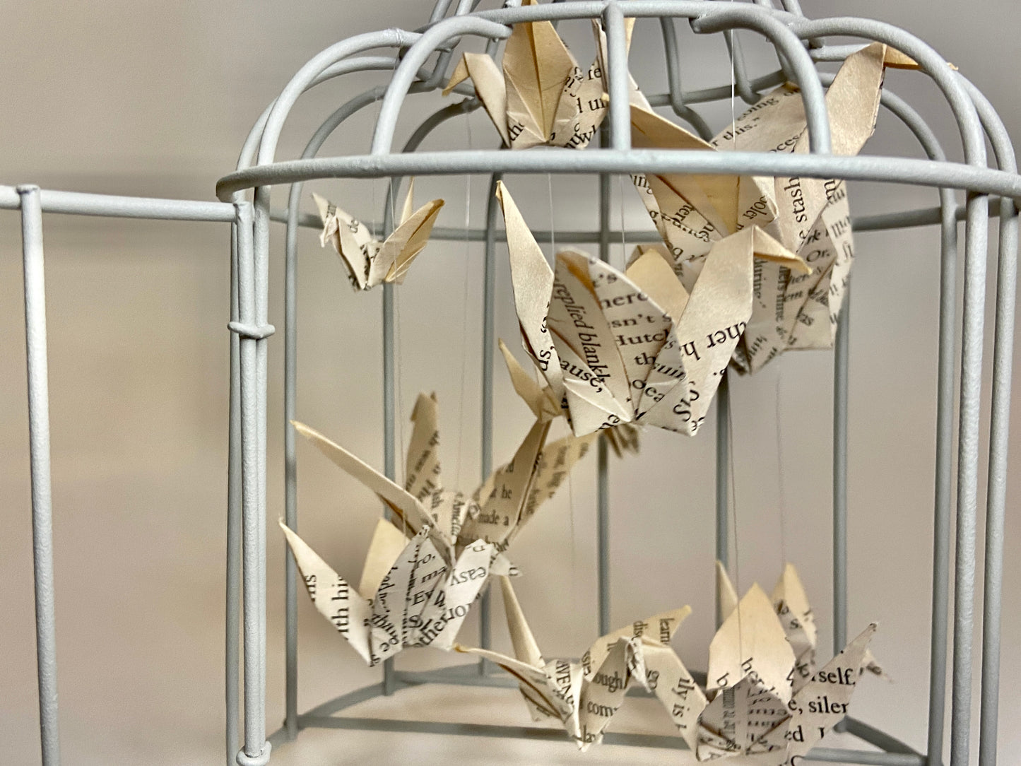 Book Pages Paper Cranes