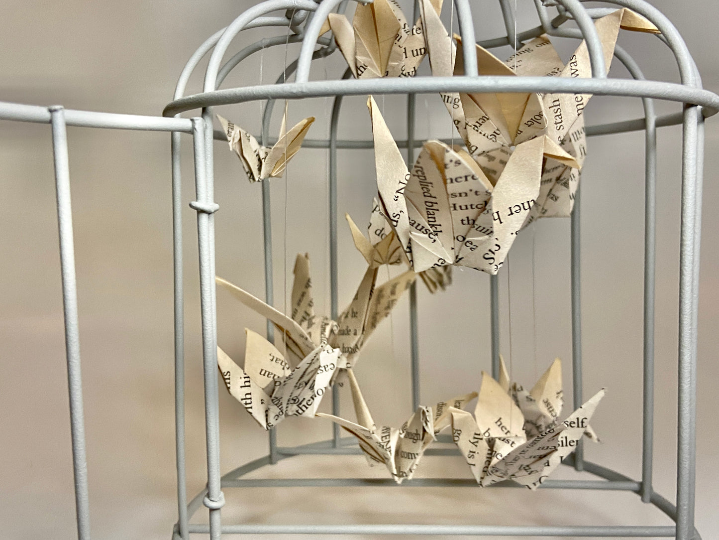 Book Pages Paper Cranes